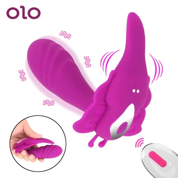 OLO Nosljivi Hlačke Vibrator, Dildo, Vibrator 10 Hitrost Brezžični Daljinski upravljalnik Dildos Klitoris Stimulator Spolnih Igrač za Ženske
